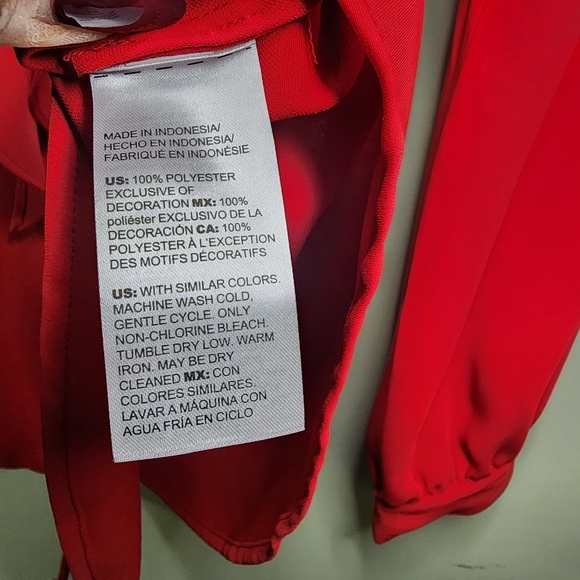 Chicos blouse size 2 red career wear - Picture 8 of 8